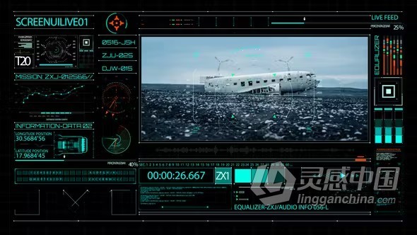 AE模板-军事医疗科技主题HUD700屏幕用户界面元素AE模板下载 HUD700 Screen UI 3  灵感中国网 www.lingganchina.com