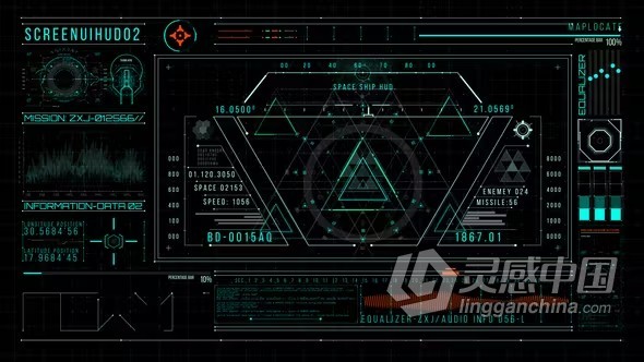AE模板-AI科技用户界面屏幕HUD船舶元件扫描仪元素AE模板下载 HUD700 Screen UI 2  灵感中国网 www.lingganchina.com
