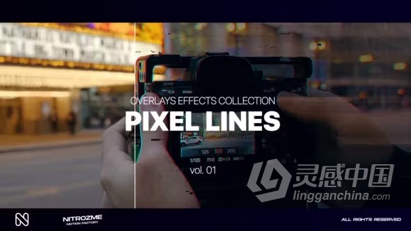 AE模板-像素排序效果叠加集合卷AE模板下载 Pixel Sorting Effects Overlays Collection Vol. 01  灵感中国网 www.lingganchina.com