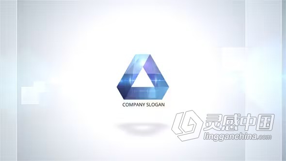 发光闪闪明亮公司LOGO视频片头AE模板下载 Clean Logo Reveal  灵感中国网 www.lingganchina.com