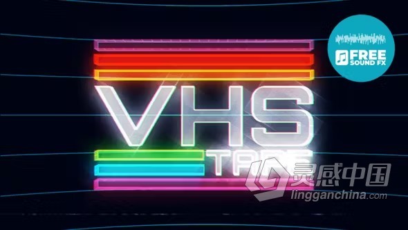 多彩翻转VHS Logo故障标志片头AE模板下载  灵感中国网 www.lingganchina.com