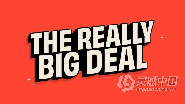 9个有趣的彩色立体标题视频叠加字幕效果AE模板下载 Really Big Deal Titles  灵感中国网 www.lingganchina.com