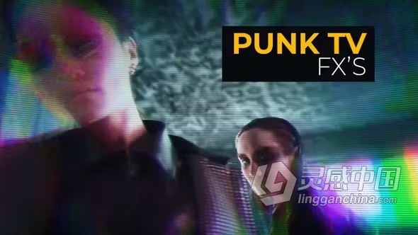 12种朋克畸变幻觉毛刺视觉特效叠加效果PR模板下载 Punk Tv Effects  灵感中国网 www.lingganchina.com