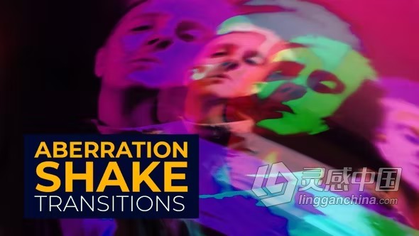 16种像差抖动过渡动画效果PR模板下载 Aberration Shake Transitions  灵感中国网 www.lingganchina.com