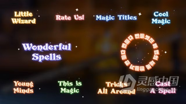 魔法主题神奇的手绘动画标题儿童活动邀请视频字幕AE模板下载 Magic Titles  灵感中国网 www.lingganchina.com