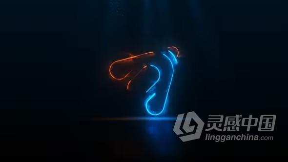 彩色烟雾能量涌动绘制LOGO轮廓品牌标志动画AE模板下载 Saber Logo Reveal  灵感中国网 www.lingganchina.com