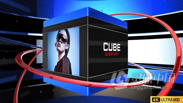 玻璃光泽3D立方体动画演绎新闻频道包装视频片头AE模板下载 Cube Display  灵感中国网 www.lingganchina.com