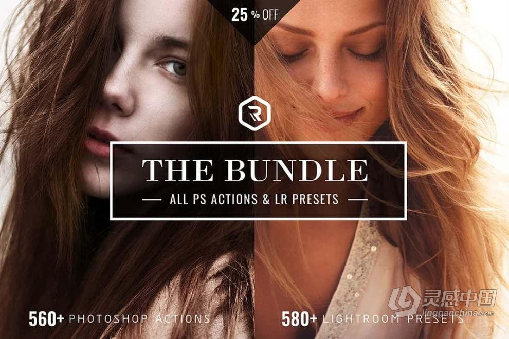 1149款婚礼人像风光调色Lightroom预设+PS调色动作14套合集 The Bundle – All Actions &amp; Presets  灵感中国网 www.lingganchina.com