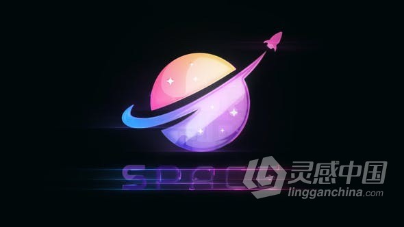 多彩渐变电影标志AE模版 Gradient Cinematic Logo  灵感中国网 www.lingganchina.com