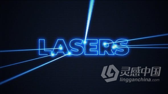 复古激光标题PR模板 Retro Laser Titles  灵感中国网 www.lingganchina.com