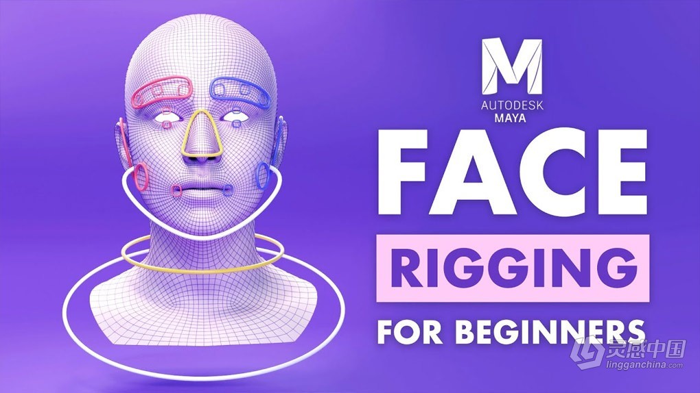 Maya面部绑定装配基础核心技术视频教程 FlippedNormals – Face Rigging For Beginners  灵感中国网 www.lingganchina.com