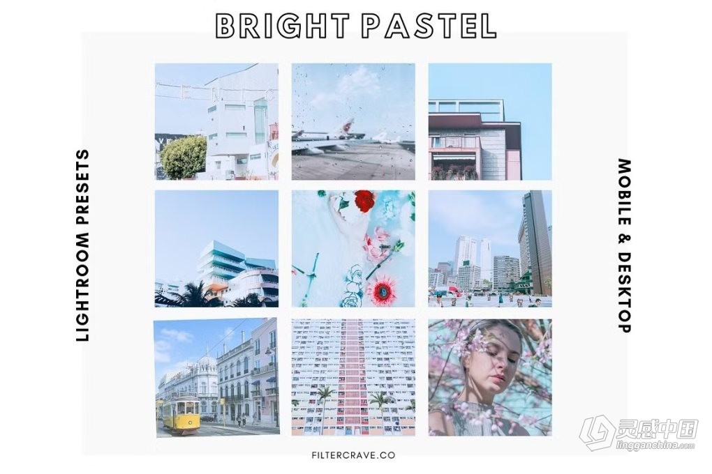 5款明亮柔和清新日系风格摄影后期调色Lightroom预设 Bright Pastel Lightroom Presets  灵感中国网 www.lingganchina.com