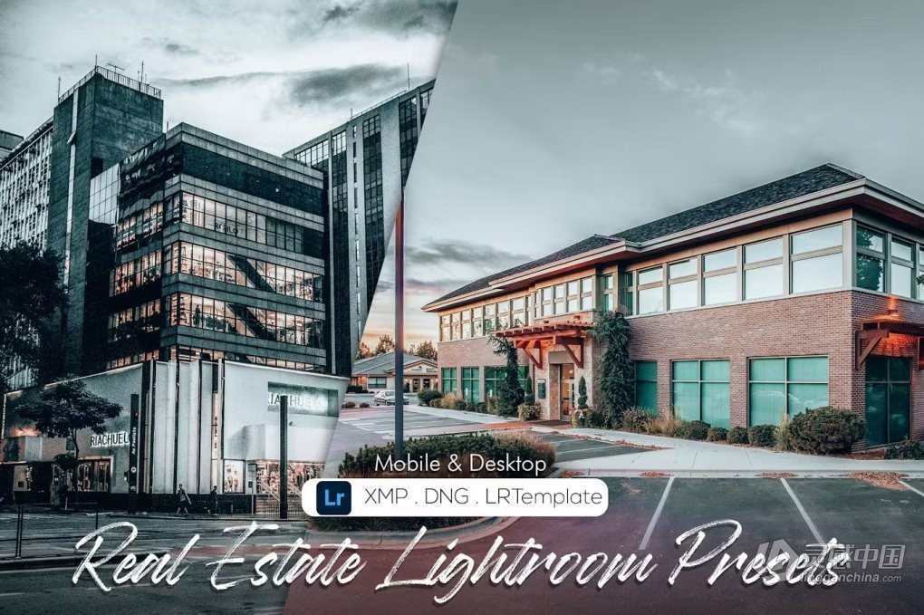 8款房产建筑摄影宣传展示效果调色Lightroom预设 Real Estate Lightroom Presets  灵感中国网 www.lingganchina.com