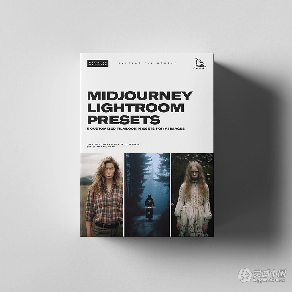 5款电影胶片柔和颗粒智能AI增强摄影调色Lightroom 预设 Christian Mate Grab – Midjourney AI Lightroom Presets  灵感中国网 www.lingganchina.com