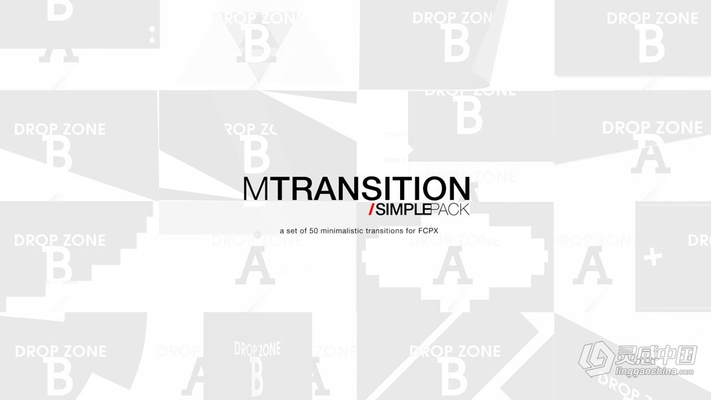 50种优雅简洁图形分割遮罩切片转场动画FCPX插件 motionVFX – mTransition Simple Pack  灵感中国网 www.lingganchina.com