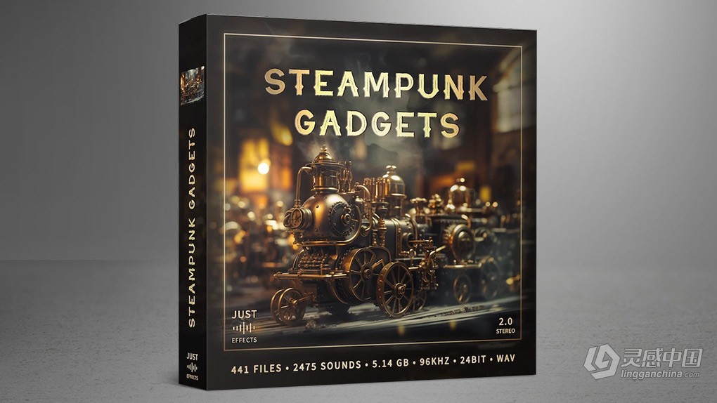 2475种奇幻蒸汽朋克机械齿轮按钮科幻游戏配乐音效 Just Sound Effects – Steampunk Gadgets  灵感中国网 www.lingganchina.com