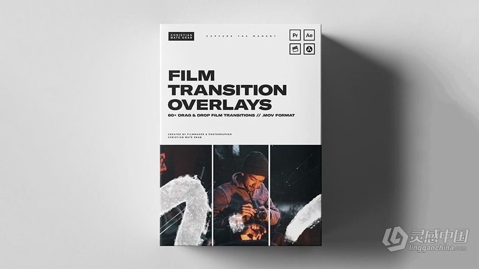 61个电影胶片刮痕纹理闪烁转场叠加动画4K视频素材 Film Transition Overlays  灵感中国网 www.lingganchina.com