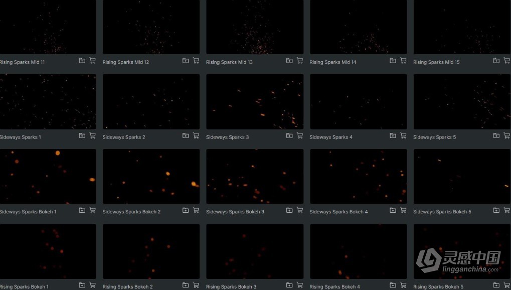 45个真实火星火花飞溅漂浮粒子特效视频动画4K视频素材 ActionVFX | Fire Sparks – Close  灵感中国网 www.lingganchina.com