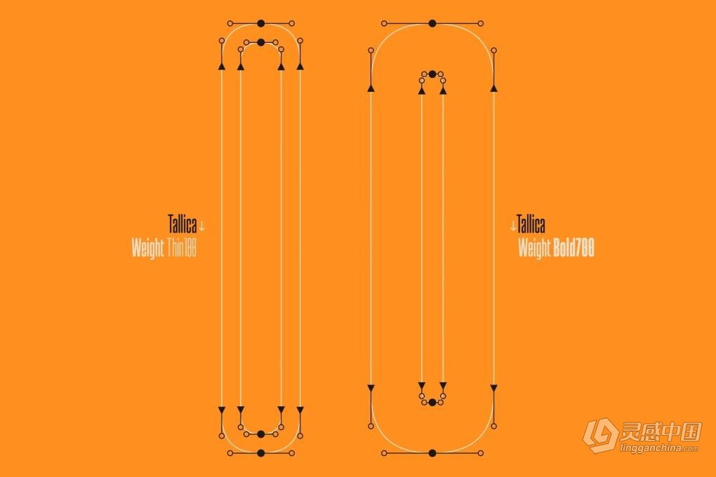 圆润纤细压缩变形平滑钝角创意排版印刷海报包装设计英文字体 Tallica – Variable Typeface  灵感中国网 www.lingganchina.com