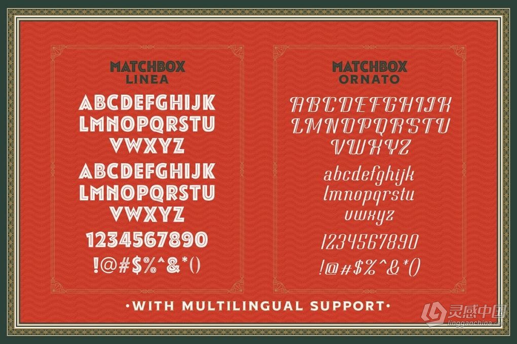 经典复古极简休闲书籍印刷排版设计英文字体 Matchbox Font Collections  灵感中国网 www.lingganchina.com