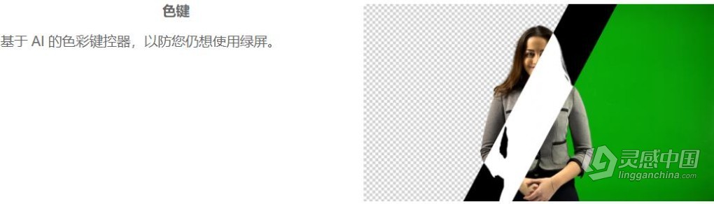 人工智能视频背景遮罩抠像颜色键控AE/PR插件 Goodbye Greenscreen v1.13.3 Win +使用教程  灵感中国网 www.lingganchina.com