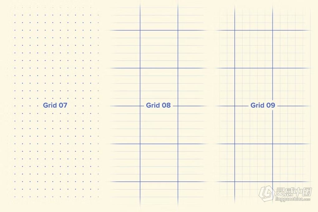 12款创意几何网格背景布局图形设计矢量模板图片素材 Essential Geometry Grid Backgrounds  灵感中国网 www.lingganchina.com