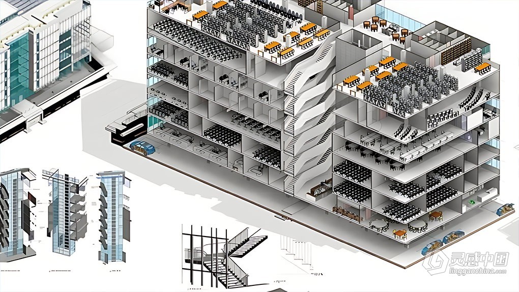 Revit 3D建模可视化核心技能训练视频教程 Mastering Revit for Architects &amp; Engineers  灵感中国网 www.lingganchina.com