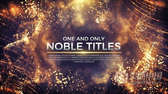 高贵典雅粒子流背景适合珠宝奢侈品企业视频宣传标题-AE模板 Noble Titles  灵感中国网 www.lingganchina.com