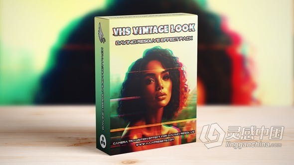 10个VHS复古颗粒状轻微扭曲效果旧电视风格LUT及DR达芬奇模板 VHS Vintage Effect for DaVinci Resolve - Old TV Style Filters  灵感中国网 www.lingganchina.com