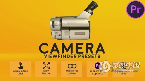 10个相机取景器预设效果叠加-PR模板 Camera Viewfinder Presets  灵感中国网 www.lingganchina.com