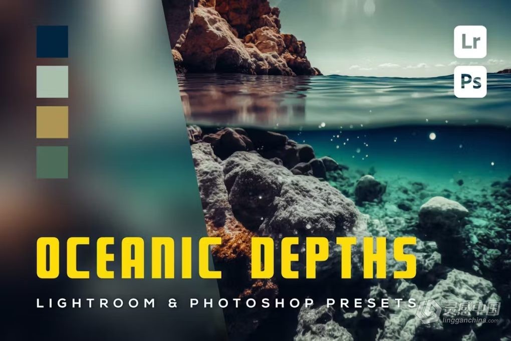 水下摄影调色Lightroom预设 Oceanic Depths Lightroom Presets  灵感中国网 www.lingganchina.com