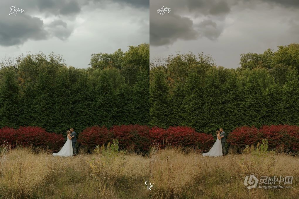 15种户外电影婚礼调色LR预设 15 Outdoor Wedding Lightroom Presets  灵感中国网 www.lingganchina.com