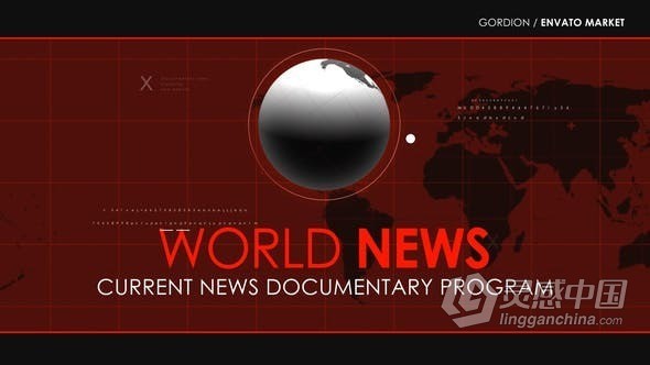 突发新闻介绍体育广播新闻片头-PR模板 World News V2  灵感中国网 www.lingganchina.com