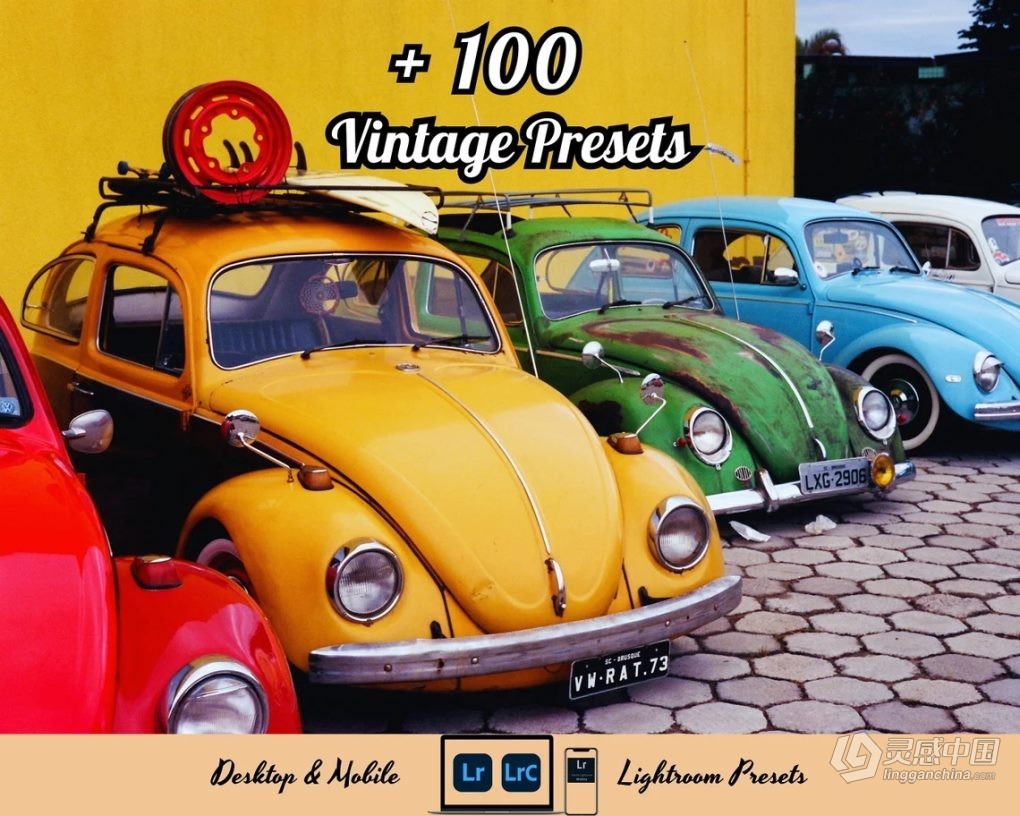 100+复古胶片电影LR预设 Retro Film–100+ Vintage Lightroom Presets  灵感中国网 www.lingganchina.com