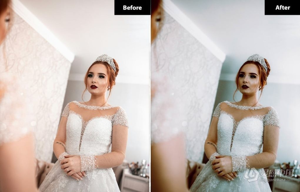 现代魅力复古婚礼LR预设 6 Modern Glam Wedding Lightroom Presets  灵感中国网 www.lingganchina.com