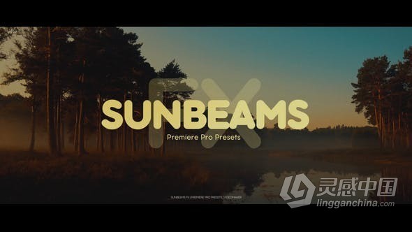 光效素材包阳光效果多种方向的光束元素-PR预设 Sunbeams FX Premiere Pro Presets  灵感中国网 www.lingganchina.com