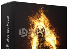 GIF动画火焰2 PS动作 Gif Animated Fire 2 Photoshop Action 附视频教程