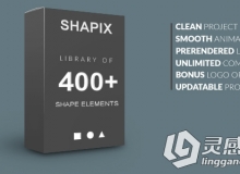 400组简洁图形元素包装动画AE模板合辑 Videohive Shapix Shape Elements Pack