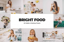 INS美食博主Lightroom预设与APP预设及LUT预设 Food Lightroom Presets and LUTs