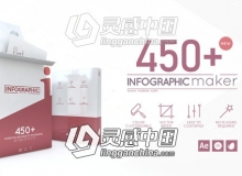 450个扁平化公司企业信息图表数据MG动画工具包AE模板 Videohive Infographic Maker