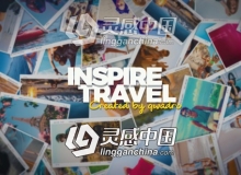 旅游类多张照片堆积旋转展示动画AE模板 Videohive Inspiring Travel Photo Slideshow