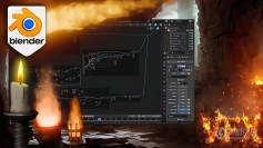 Blender几何节点逼真火焰动画特效制作视频教程 Blender Geometry Node Fire Animation