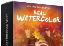 真正水彩画PS动作 Real Watercolor Painting Photoshop Action