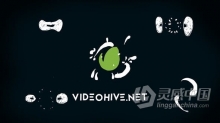 经典动画抖动手绘艺术创意FX变形图形动画LOGO视频片头 AE模板 AE工程文件 Hand Drawn Logo Reveal
