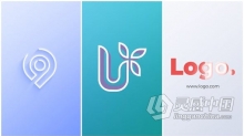 简单线条描边挤压阴影效果公司品牌标志LOGO动画 AE模板 AE工程文件 Simple Minimal Logo Reveal