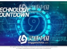 数字科技10秒倒计时开场片头AE模板 Videohive Technology Countdown