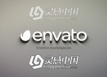 简洁明亮立体阴影LOGO标志片头AE模板 Minimal Corporate - Logo Reveal