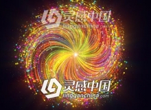 漂亮粒子漩涡LOGO标志展示片头AE模板 Videohive Swirly Color Trails Logo Reveal