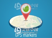 GPS标记地图 AE模板 Videohive GPS Markers Map