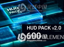 600多个动态HUD元素包AE模板 videohive HUD Pack v2.0 - 600 elements